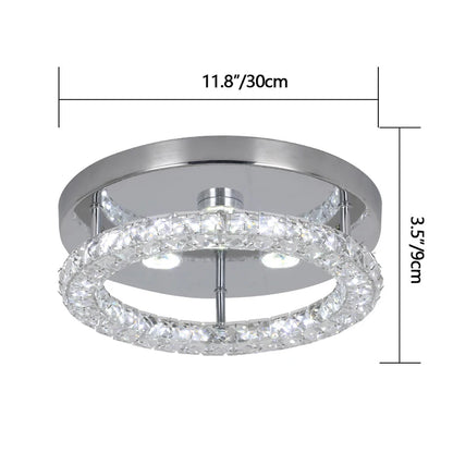 Luxury K9 Crystal Chandelier – Circle Ceiling Lamp for Bedroom, Kitchen, Dining Room