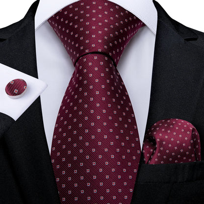 Men’s Paisley Tie Set – Luxury Silk-Feel Necktie, Pocket Square & Cufflinks – Formal Wedding & Prom Gift Set