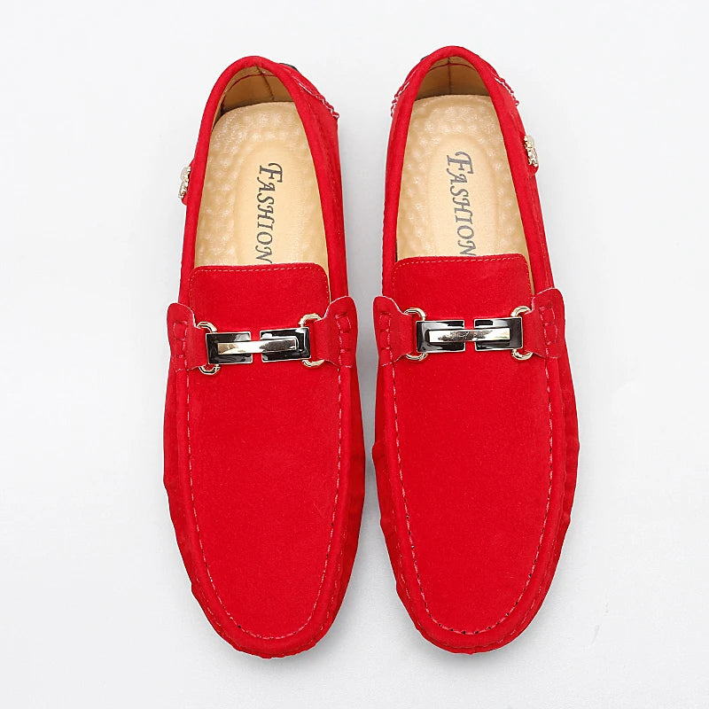 Elegantes Men Loafers – Soft Moccasins, Lightweight Leather Slip-On Flats for Spring & Autumn