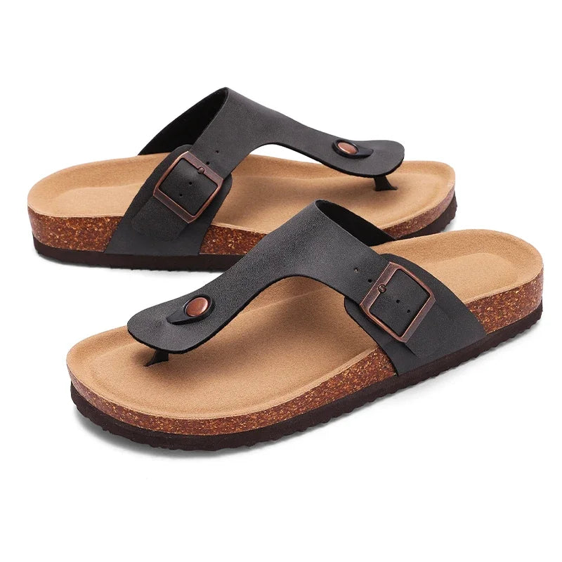Crestar Cork Suede Mules Slippers – Classic Unisex Outdoor Clogs with Arch Support