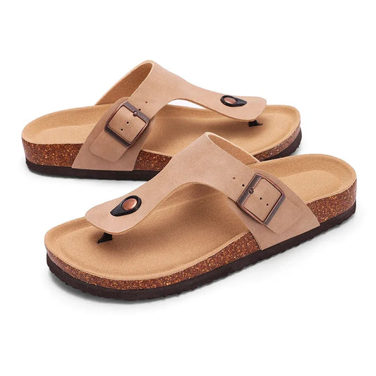 Crestar Cork Suede Mules Slippers – Classic Unisex Outdoor Clogs with Arch Support