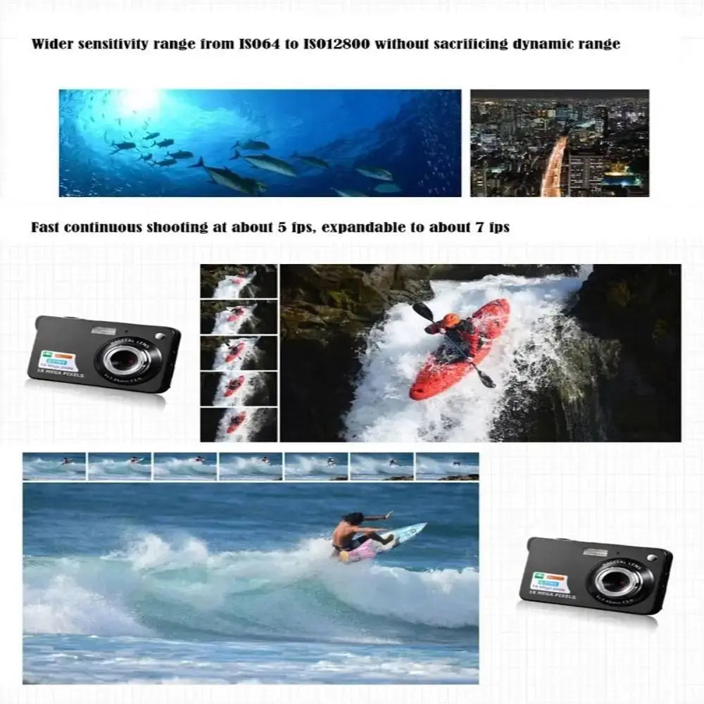 HD Digital Camera with LCD Screen for Kids and Beginners Perfect for Outdoor Adventures and Fun Photography