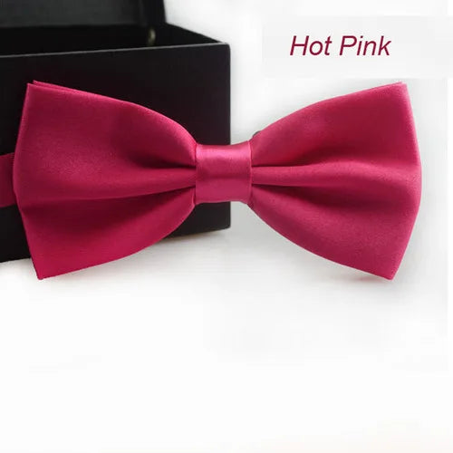 Classic Unisex Bow Tie – Adjustable Solid Color Bowtie for Men, Boys & Girls – Formal Wedding & Party Accessory