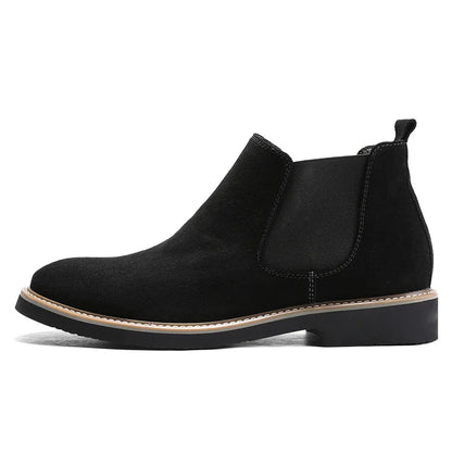 Men’s Suede Leather Chelsea Boots – High-Quality Autumn Ankle Boots, Slip-On Style Footwear