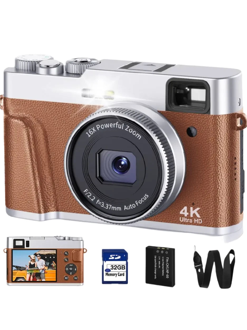 4K Digital Camera Auto Focus 48MP Vlogging Camera Perfect for YouTube Creators, Beginners, and Photography Enthusiasts