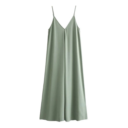 Backless Draped Slip Maxi Dress – Sexy Summer Beach Dress 