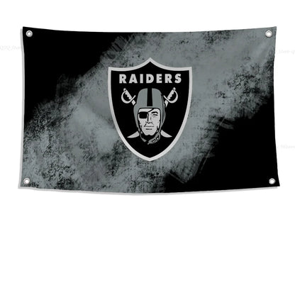 Customizable Raiders Flag - High-Quality Polyester Banner for Outdoor Decor & Room Aesthetic