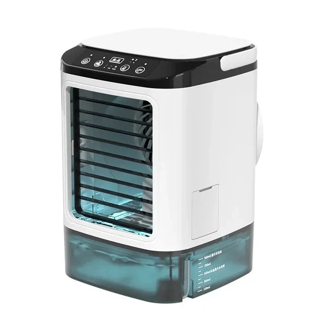 Mini 4-in-1 Portable Air Conditioner with Humidifier & 900ML Tank – Personal AC Fan with 3-Speed Cooling for Home, Office & Travel