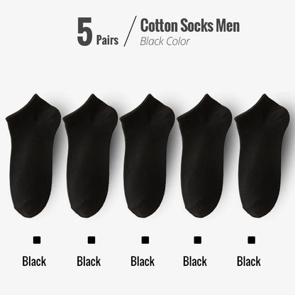 95% Combed Cotton Socks Men Business Dress Short Socks Soft Breathable Spring Summer Colorful Sock for Man 5Pairs/Lot Ankle Sock
