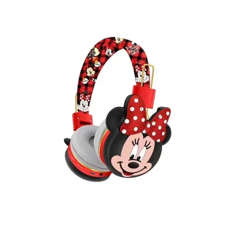 Disney Bluetooth Earphone Print Mickey Minnie Wireless Earphone HIFI Sound Foldable Earphone with Microphone Anime Cartoon