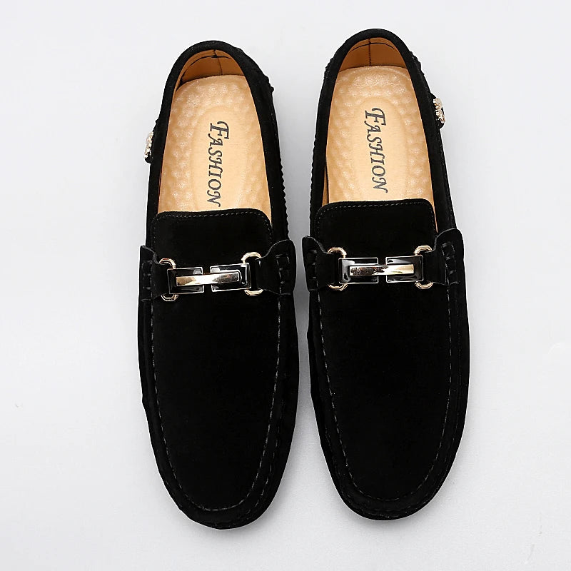 Elegantes Men Loafers – Soft Moccasins, Lightweight Leather Slip-On Flats for Spring & Autumn