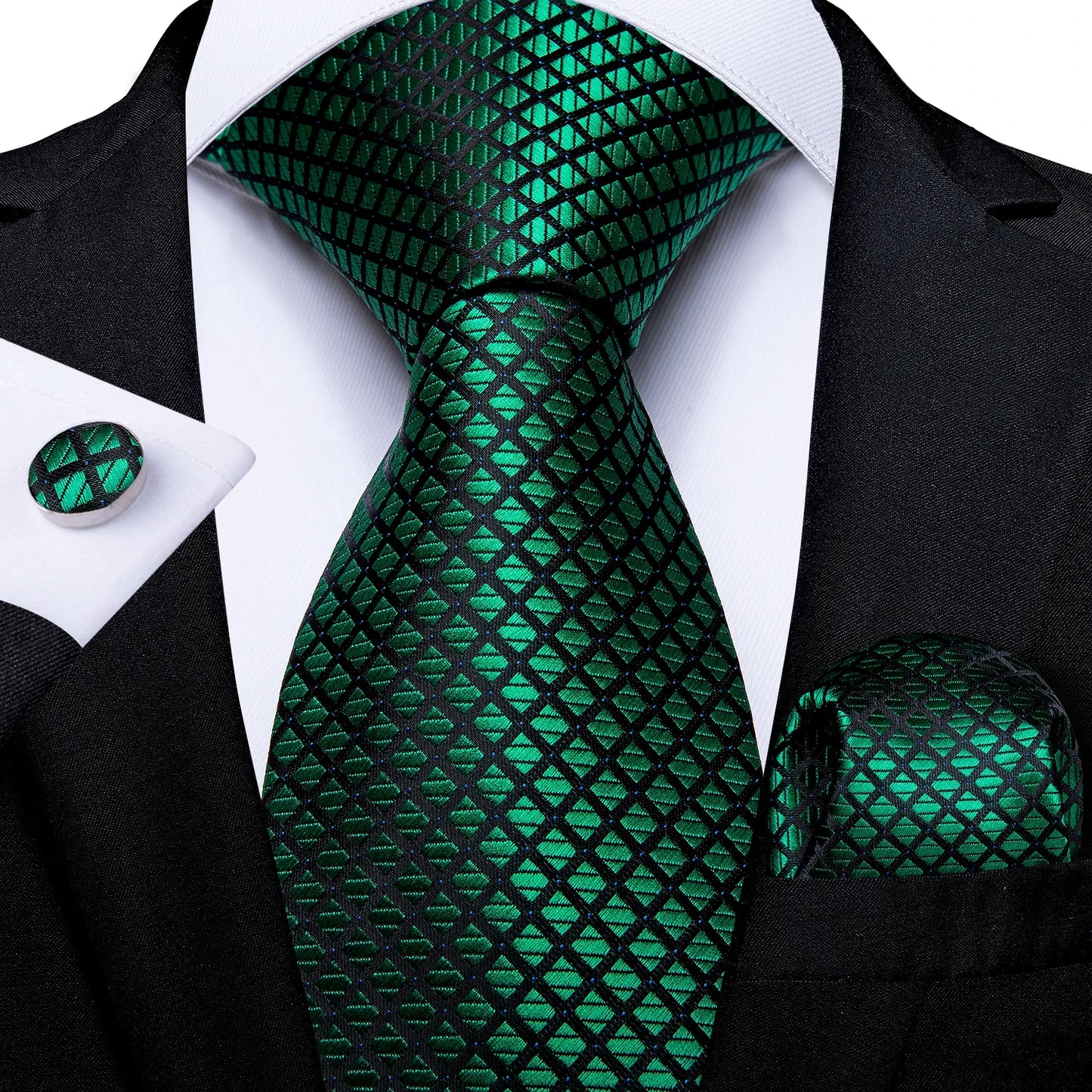 Men’s Paisley Tie Set – Luxury Silk-Feel Necktie, Pocket Square & Cufflinks – Formal Wedding & Prom Gift Set