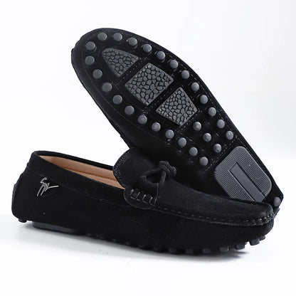 Tide Men’s Business Moccasin Shoes – Black, Blue & Red Casual Luxury Loafers (Size 38-47)