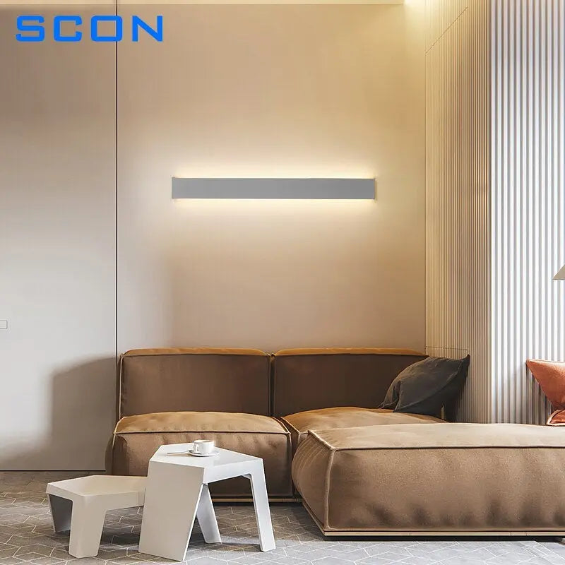 SCON LED Indoor Wall Lamps Thin Modern Bedroom Living Room Stairway Lamp Minimalist Decoration Wall Light Interior Fixtures - DynamicDrop Hub