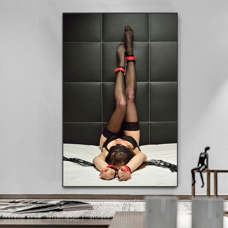 Modern Classic Sexy Girl Canvas Prints and Painting Wall Art HD Posters Picture for Living Room Home Office Decor Frameless Gift