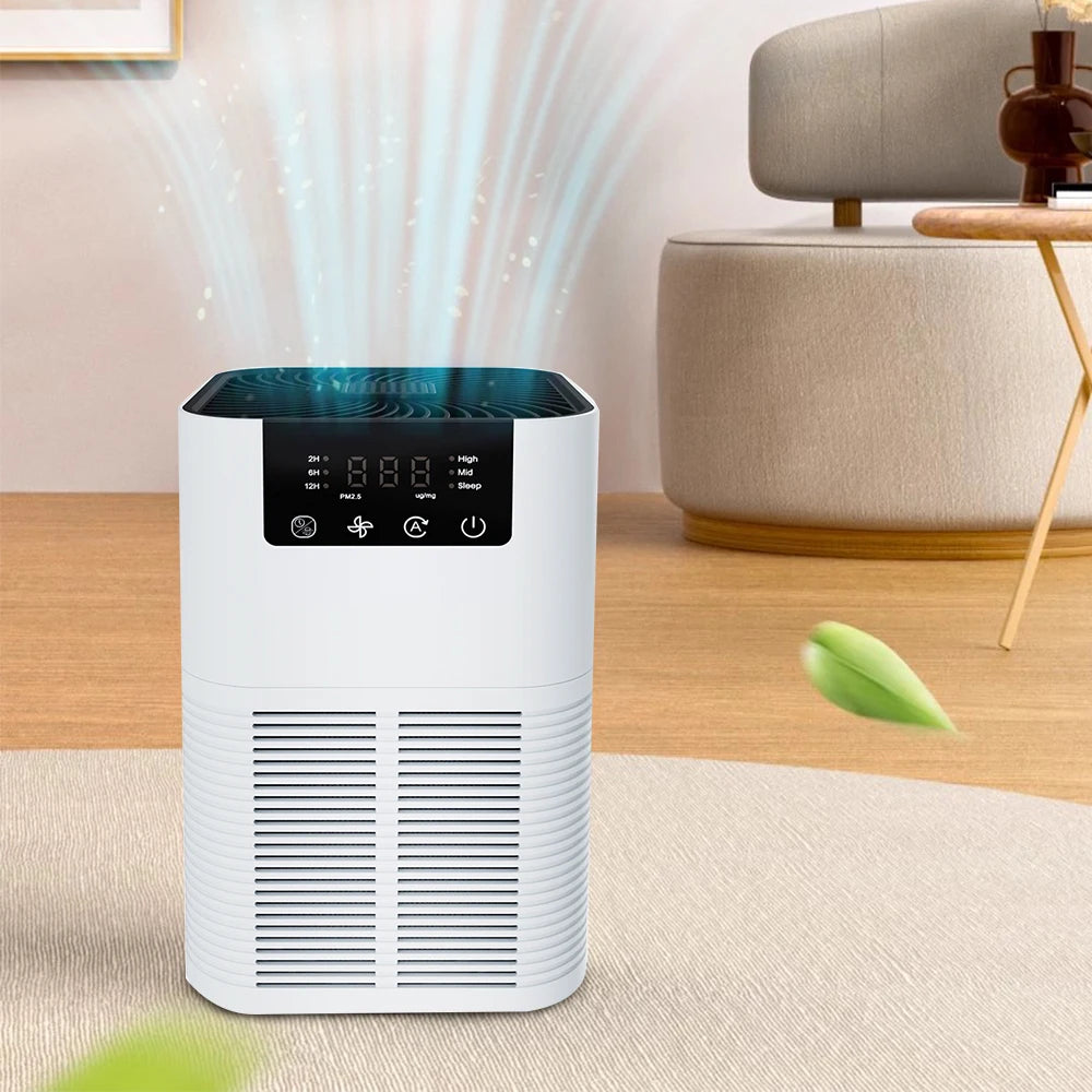 HEPA Air Purifier with Aromatherapy – Negative Ion Generator & Quiet Operation for Smoke, Odor, Dust & Pets – Home Air Cleaner with Essential Oil Tray
