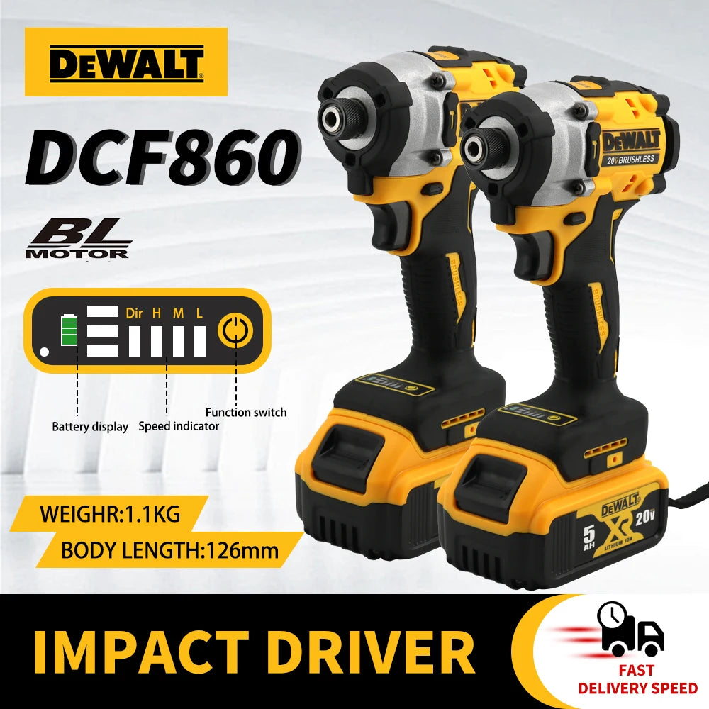 Dewalt DCF860 Cordless Compact Drill/Driver 20V Brushless Electric Drill Upgraded