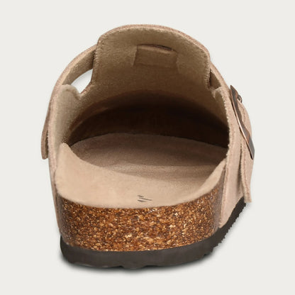 Crestar Cork Suede Mules Slippers – Classic Unisex Outdoor Clogs with Arch Support