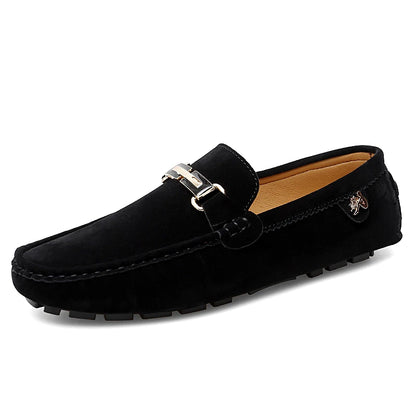 Elegantes Men Loafers – Soft Moccasins, Lightweight Leather Slip-On Flats for Spring & Autumn