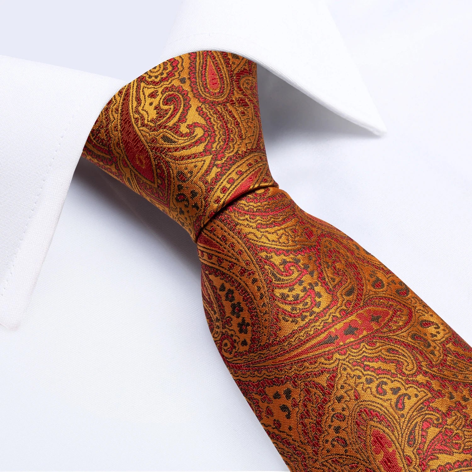 Men’s Paisley Tie Set – Luxury Silk-Feel Necktie, Pocket Square & Cufflinks – Formal Wedding & Prom Gift Set