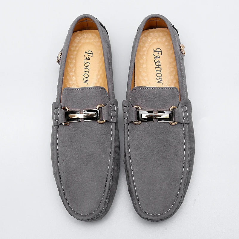 Elegantes Men Loafers – Soft Moccasins, Lightweight Leather Slip-On Flats for Spring & Autumn