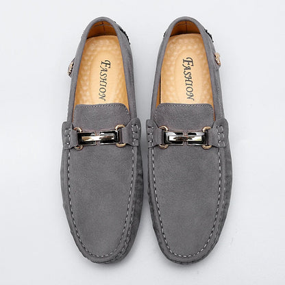 Elegantes Men Loafers – Soft Moccasins, Lightweight Leather Slip-On Flats for Spring & Autumn