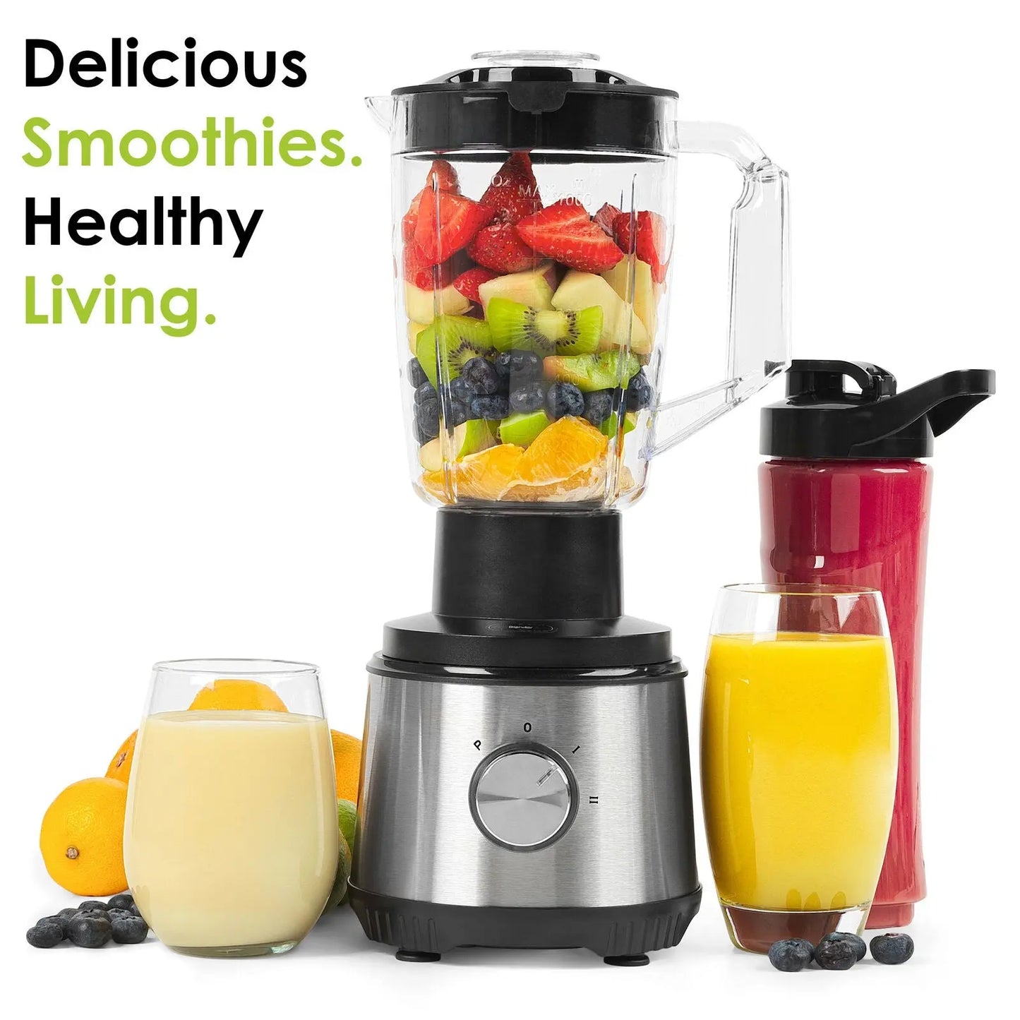 Salter Blender Juicer Set Smoothie Maker 4 in 1 600 Ml Bottle, 2 Speeds, 400 W - DynamicDrop Hub