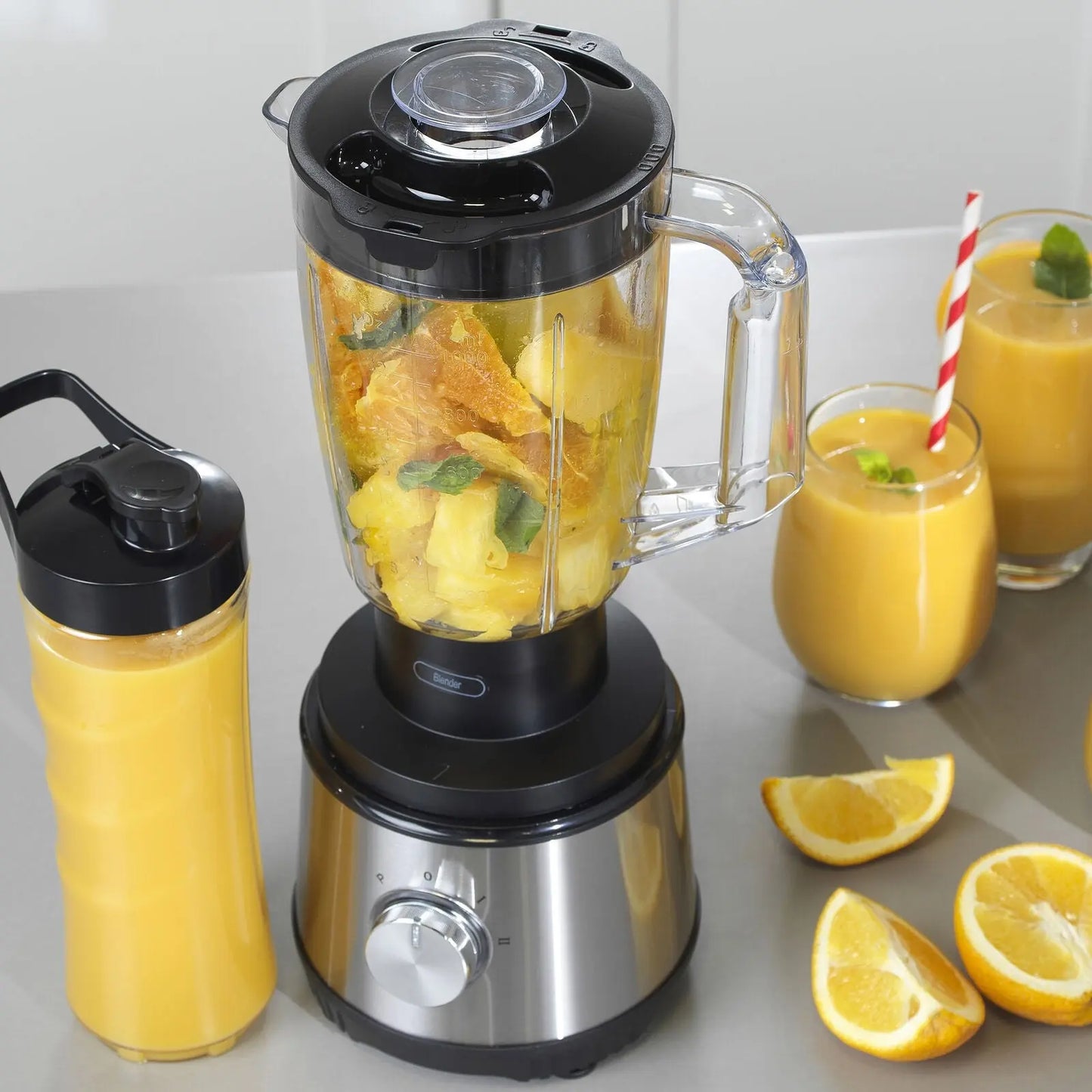 Salter Blender Juicer Set Smoothie Maker 4 in 1 600 Ml Bottle, 2 Speeds, 400 W - DynamicDrop Hub