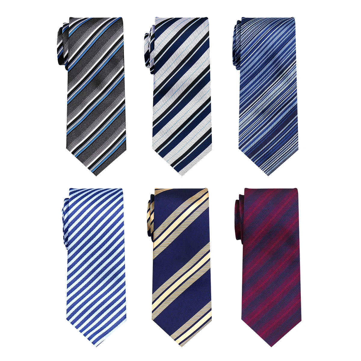 6-Pack Classic Woven Jacquard Men’s Ties – Business & Wedding Necktie Set | Formal Accessories for Workplace or Gift