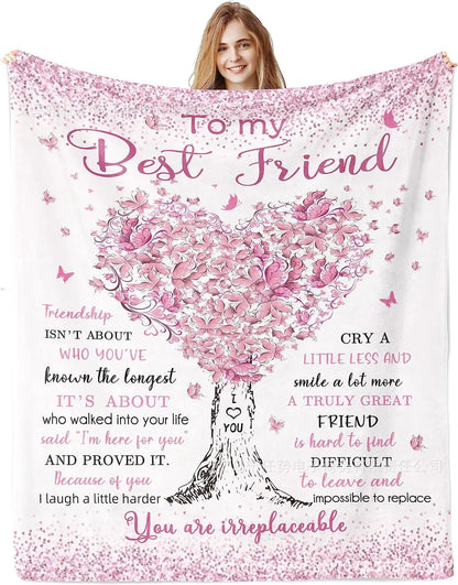 To My Best Son Print Flannel Blanket Pink Heart Love Gift Warm Throw Blanket for Bed Sofa Couch Birthday Gifts Home Queen