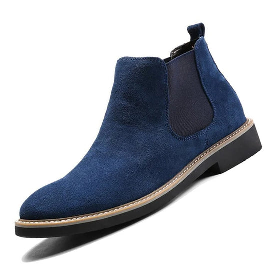 Men’s Suede Leather Chelsea Boots – High-Quality Autumn Ankle Boots, Slip-On Style Footwear