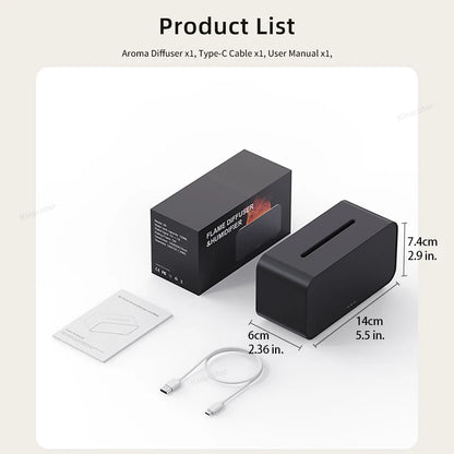 Simulation Flame Aromatherapy Machine Mini Air Humidifier LED Colorful Light Timer Humidifier Home Perfume Diffuser