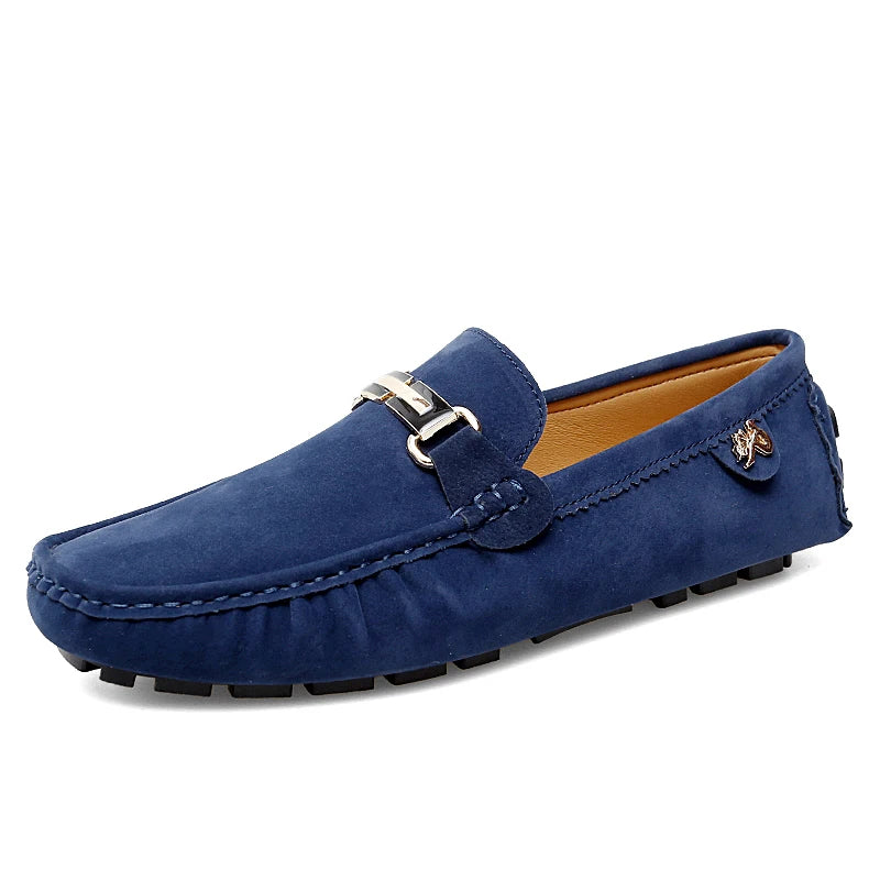 Elegantes Men Loafers – Soft Moccasins, Lightweight Leather Slip-On Flats for Spring & Autumn