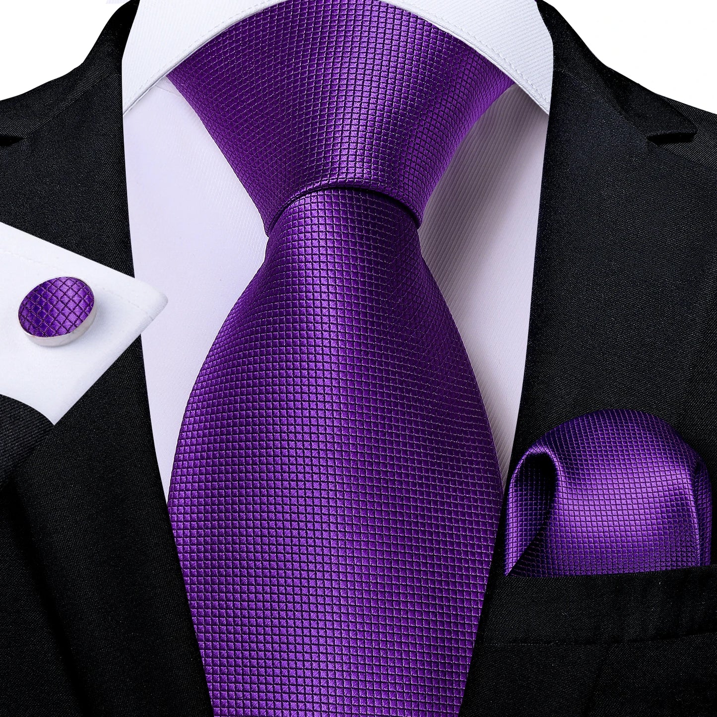 Men’s Paisley Tie Set – Luxury Silk-Feel Necktie, Pocket Square & Cufflinks – Formal Wedding & Prom Gift Set
