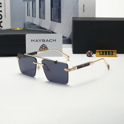 Maybach Frameless Luxury Sunglasses – Sleek UV Goggles for S-Class S450–S680, GLS480, GLS600 – Unisex High-End Car Eyewear