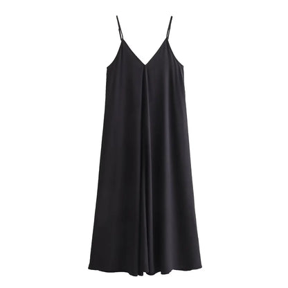 Backless Draped Slip Maxi Dress – Sexy Summer Beach Dress 