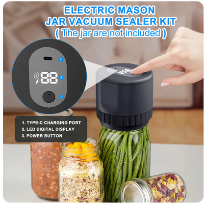Electric Jar Vacuum Sealer Kit for Food Storage and Fermentation