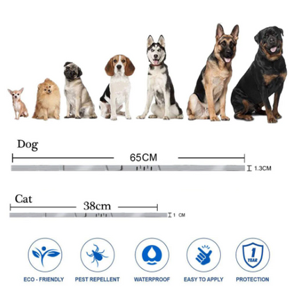 Flea And Tick Silicone Adjustable Dogs Cats Collar Anti-mosquitoes Insect Repellent