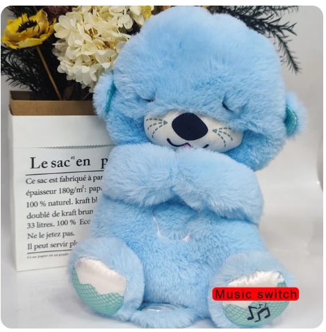 Anti-Anxiety Otter Plush Doll Toy for Pets & Kids with Sooth Music Sleeping