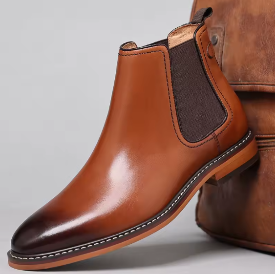 Handmade Men's Genuine Cow Leather Chelsea Boots – Formal Dress & Business Party Shoes | Spring/Autumn Classic She Era