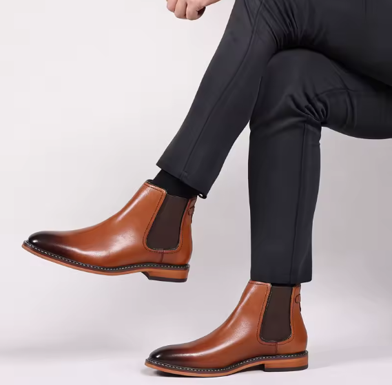 Handmade Men's Genuine Cow Leather Chelsea Boots – Formal Dress & Business Party Shoes | Spring/Autumn Classic She Era