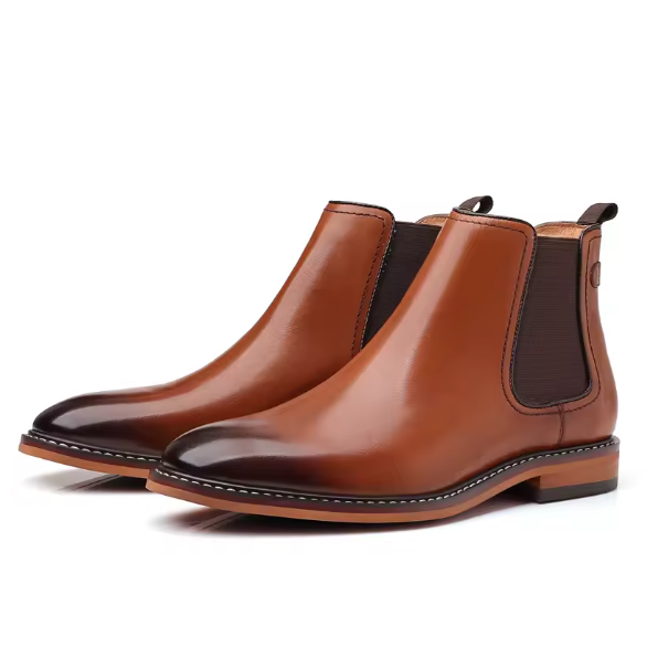 Handmade Men's Genuine Cow Leather Chelsea Boots – Formal Dress & Business Party Shoes | Spring/Autumn Classic She Era