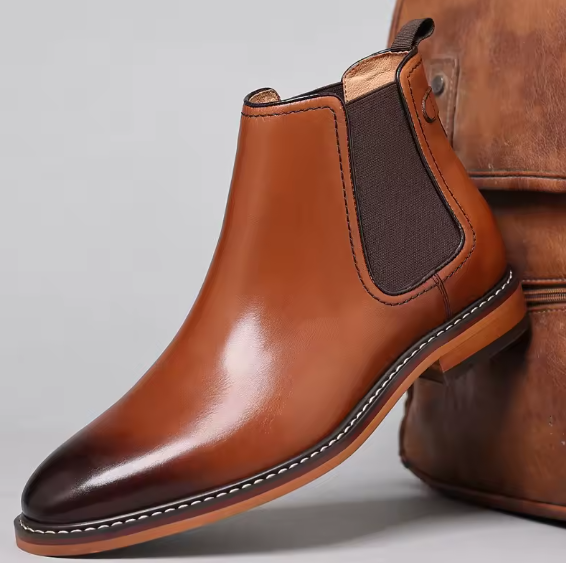 Handmade Men's Genuine Cow Leather Chelsea Boots – Formal Dress & Business Party Shoes | Spring/Autumn Classic She Era