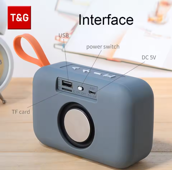 T&G TG506 Portable Mini Wireless Bluetooth 5.0 Speaker – Waterproof Outdoor/Indoor HIFI Soundbar with FM Radio, TF Card & USB Support BRANDED