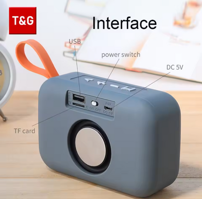 T&G TG506 Portable Mini Wireless Bluetooth 5.0 Speaker – Waterproof Outdoor/Indoor HIFI Soundbar with FM Radio, TF Card & USB Support BRANDED