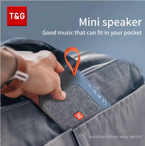 T&G TG506 Portable Mini Wireless Bluetooth 5.0 Speaker – Waterproof Outdoor/Indoor HIFI Soundbar with FM Radio, TF Card & USB Support BRANDED