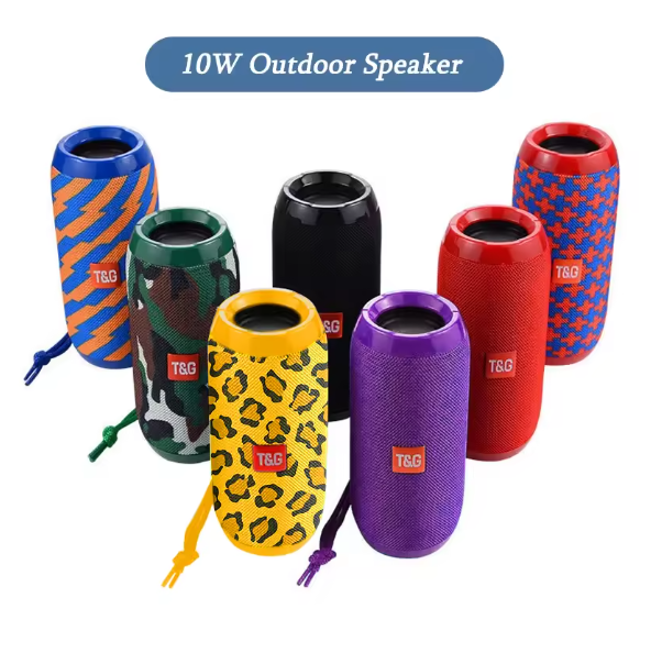 T&G TG117 Portable Bluetooth 5.3 Speaker – Wireless Outdoor Woofer with FM Radio, USB, TF Card & Free Call Mic BRANDED