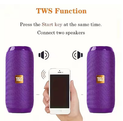 T&G TG117 Portable Bluetooth 5.3 Speaker – Wireless Outdoor Woofer with FM Radio, USB, TF Card & Free Call Mic BRANDED