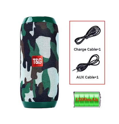 T&G TG117 Portable Bluetooth 5.3 Speaker – Wireless Outdoor Woofer with FM Radio, USB, TF Card & Free Call Mic BRANDED