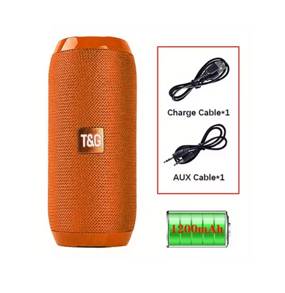 T&G TG117 Portable Bluetooth 5.3 Speaker – Wireless Outdoor Woofer with FM Radio, USB, TF Card & Free Call Mic BRANDED